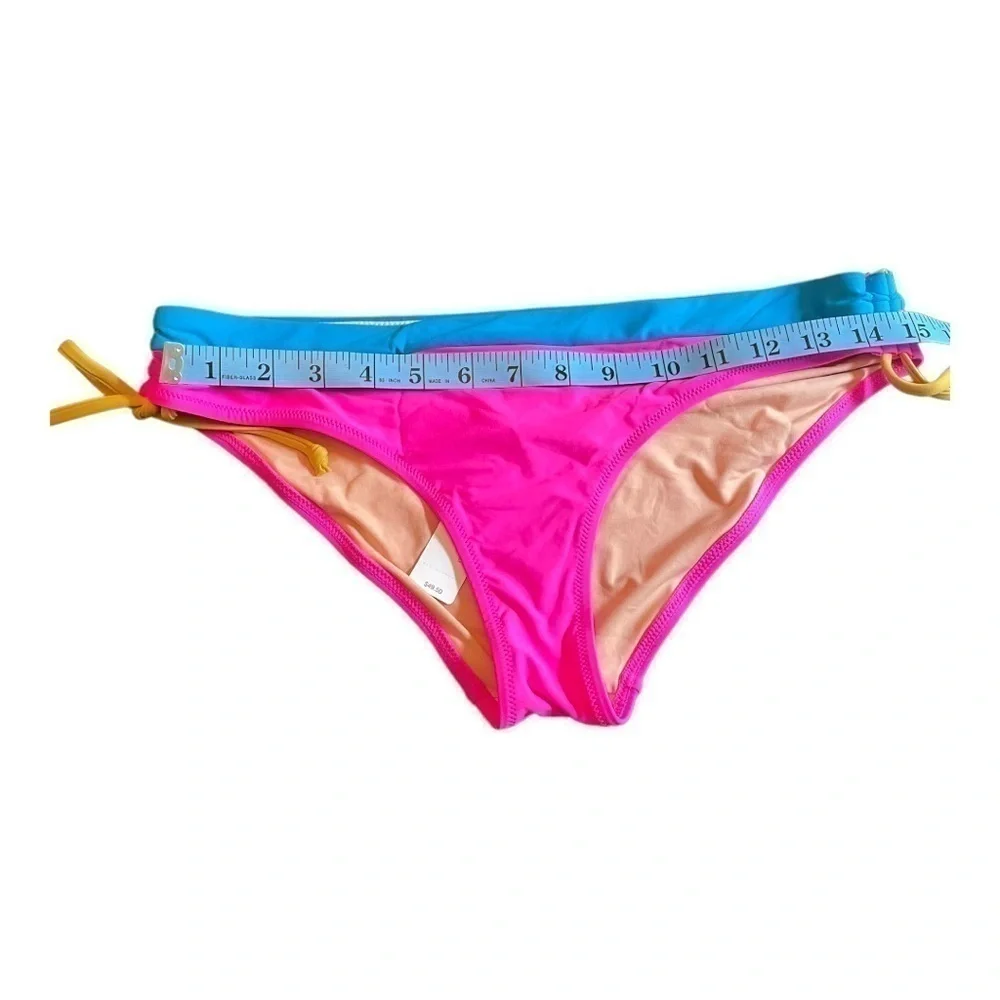 J Crew pink and blue bikini bottom